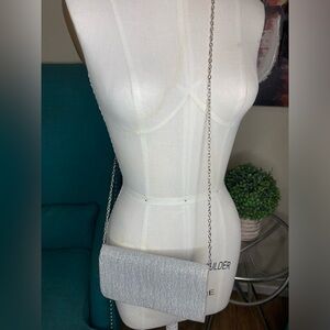 Silver crossbody purse